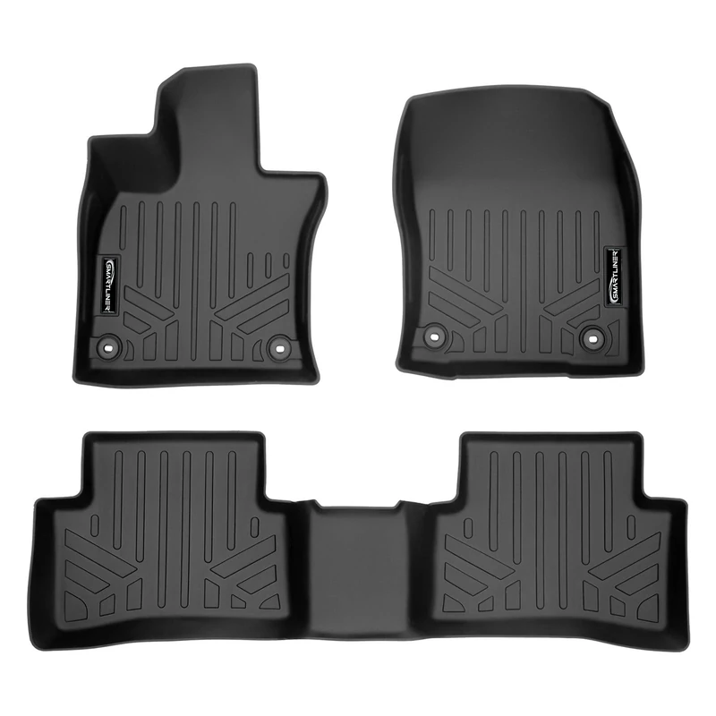 MAXLINER All Weather Custom Fit Floor Mats 2 Row Liner Set Black for 2019-2021 Lexus UX - All Models