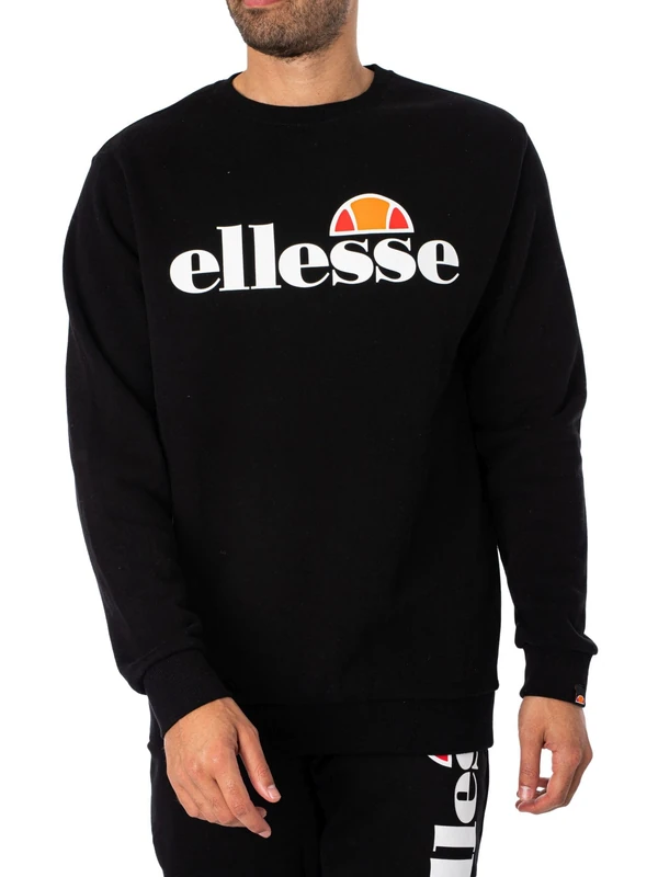 Ellesse Men's SL Succiso Sweatshirt, Black, XS - Image 1