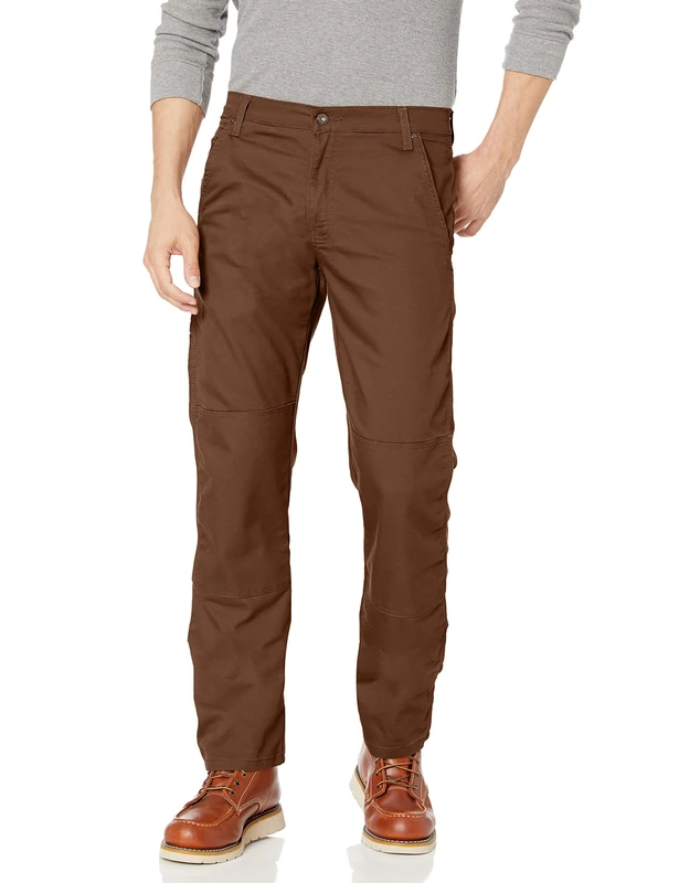 Dickies Men's Tough Max Duck Double Knee Pant Work Utility, Stonewash Timber, 36W x 32L