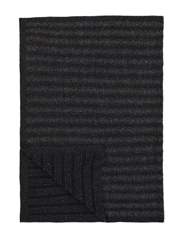 Marc O'Polo Javik Plaid, 70% Cotton 30% Acrylic, Anthracite, 130 cm x 170 cm