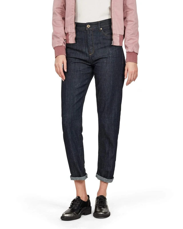 G-Star Women's 3301 High Straight 90's Ankle RL Jeans, Blue (3d raw denim D16432-B191-1241), 25W / 30L