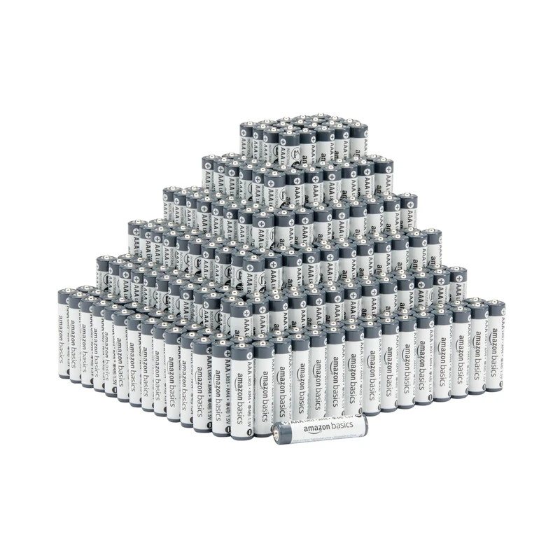 Amazon Basics 300-Pack AAA Alkaline Industrial Batteries, 1.5 Volt, 5-Year Shelf Life
