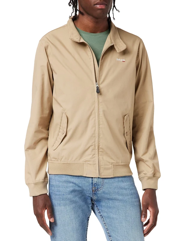 Schott NYC Men's Cabl1220 Jacket, Beige (Lightbeige Lightbeige), Large