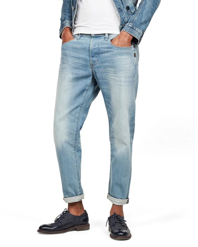 G-Star Men's Loic Relaxed Tapered Jeans, Blue (sun faded cyan D16132-B767-B164), 27W / 32L