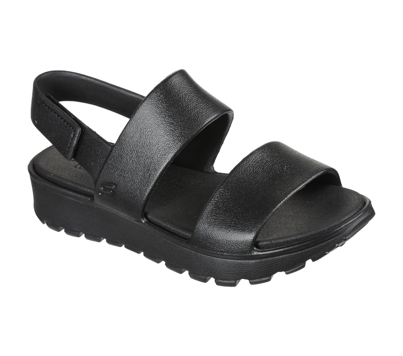 Skechers Women's Cross Gore Band Wedge Sandals - Black 6 UK - Image 1