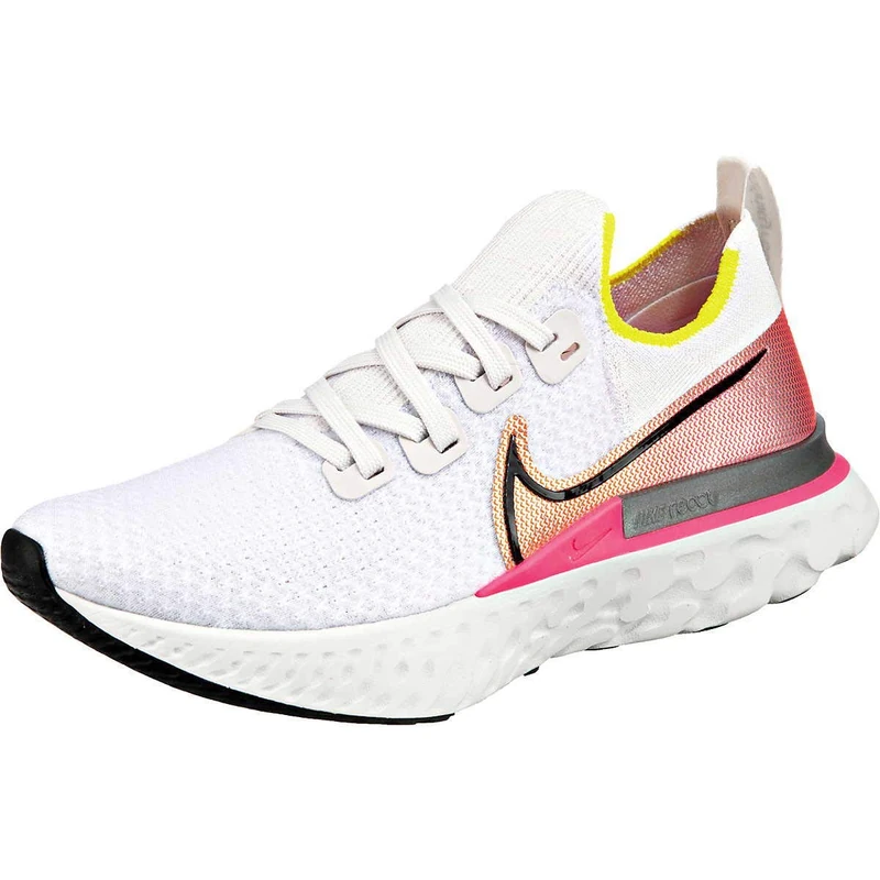 Nike W NIKE REACT INFINITY RUN FK, Women’s Running Shoe, Platinum Tint Black Pink Blast, 5 UK (38.5 EU) - Image 1