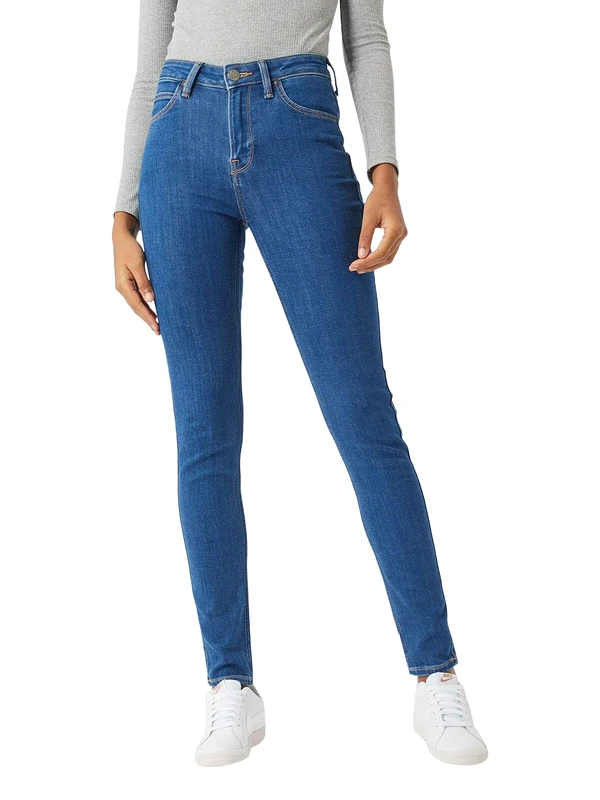 Lee Womens SCARLETT HIGH Jeans, Bright Stone, 25W / 33L