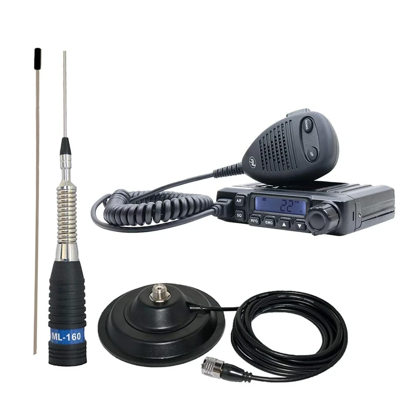 PNI Radio CB Escort HP 6500 ASQ with CB ML160 Antenna with Magnet