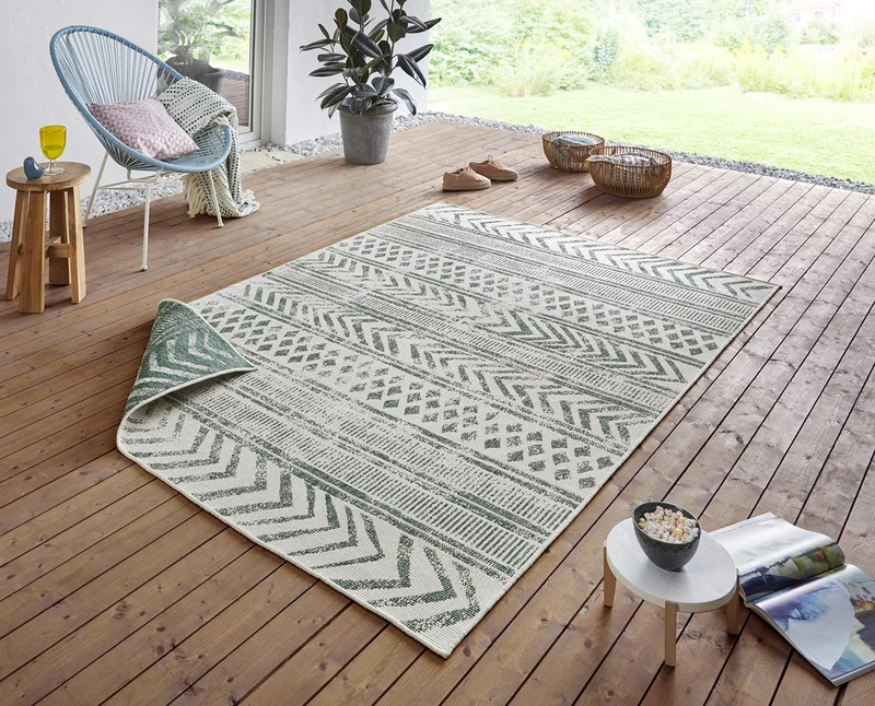 NORTHRUGS Bougari Biri Rug, Grün Cream, 120 x 170 cm
