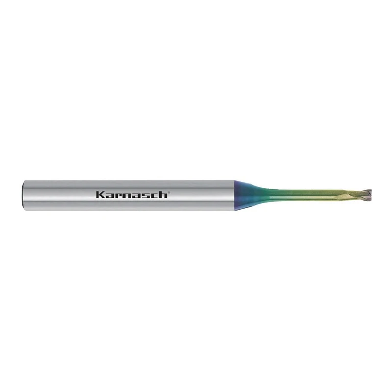 Karnasch 3062030100020050 Micro Burr Hard Metal with Angle Radius, 15 × D Cutting Depth, 1.0 mm Cutting Diameter, 0.20 mm Corner Radius, 5 mm Using Length, 4 mm