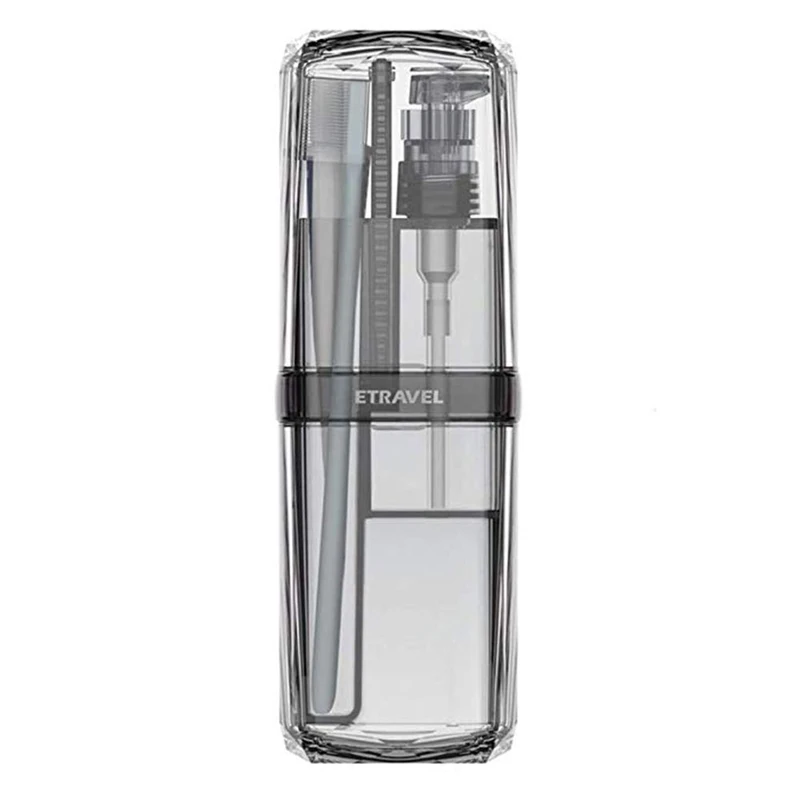 Baomasir Zahnputzbecher für die Reise Toothbrush Tumbler Holder Portable Multifunction Cassette for Outdoor Travel, Grey