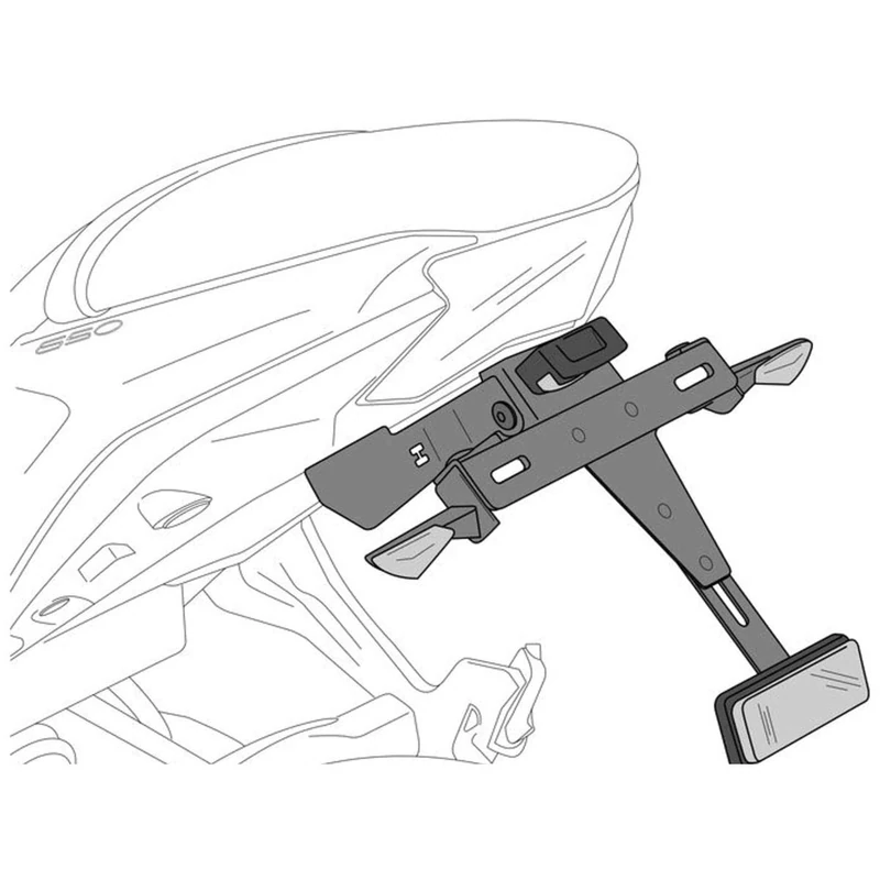 Puig License Plate Holder 3647N for Suzuki Katana 19'