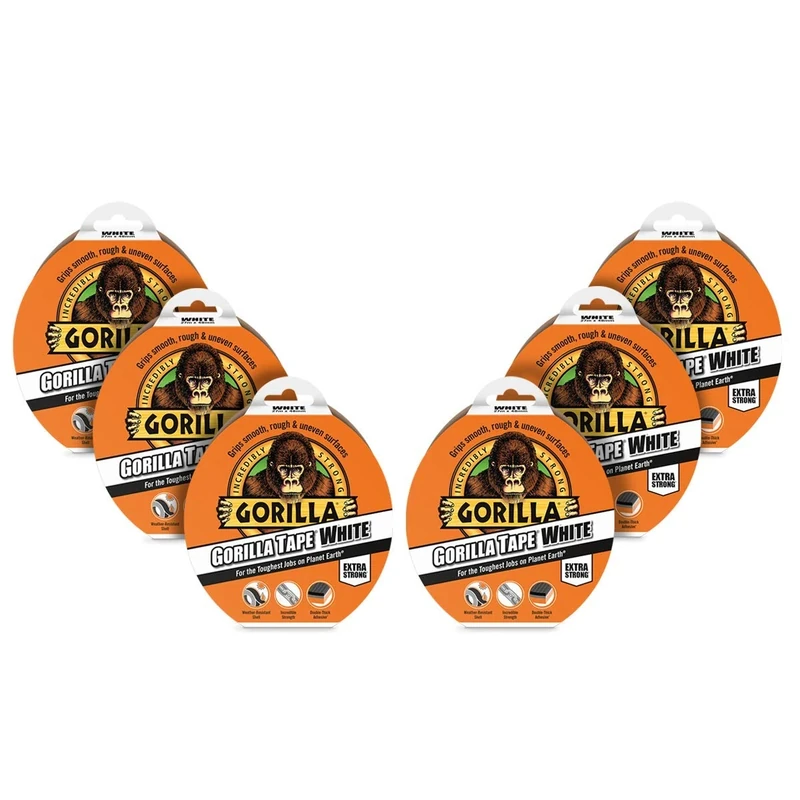 Gorilla Tape White 27m (Pack of 6)