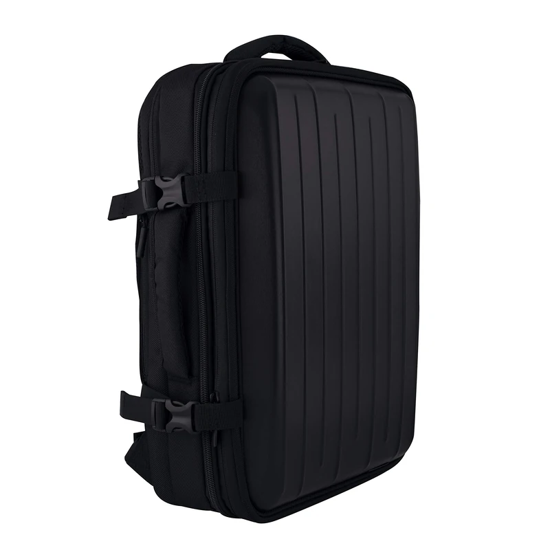 smart by Leviatan Cube Laptop Backpack Business Laptop Backpack up to 15.6 Inch Notebook Hard Shell for Work, Travel, School Black