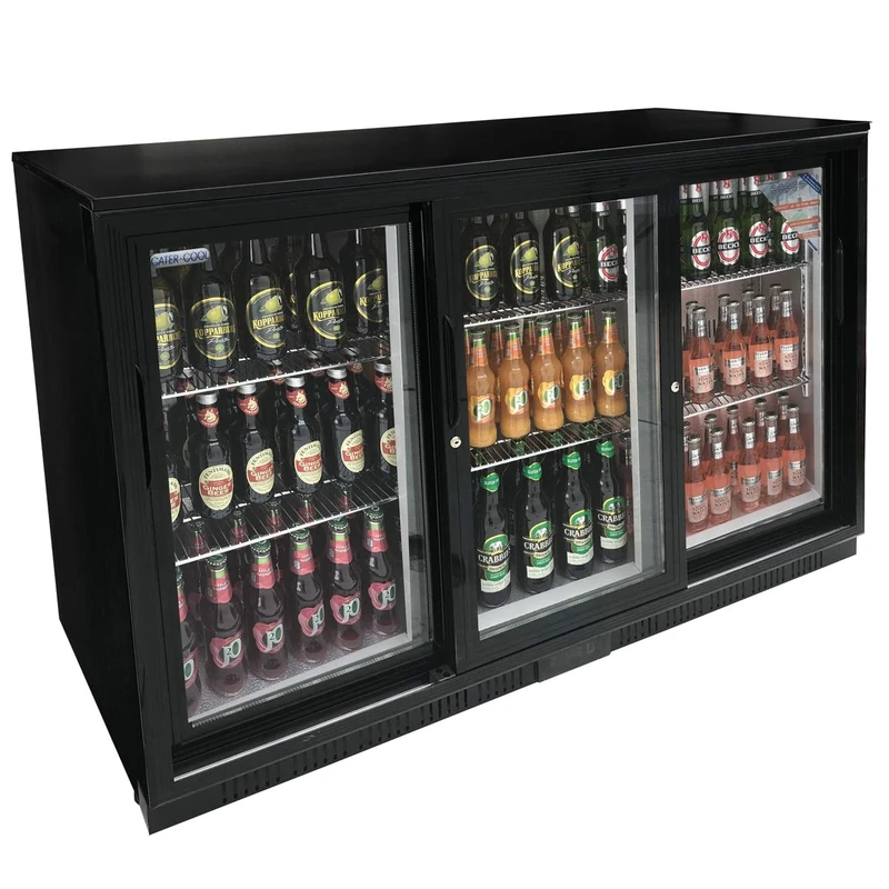 Cater-Cool Triple Sliding Door Bottle Cooler with LED Lighting CK1303LED (UK Mainland Del Only)