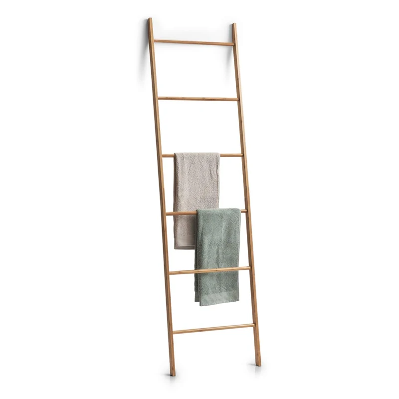 Zeller 18870 Ladder Towel Rail Bamboo Natural Approx. 50 x 3.5 x 182.5 cm