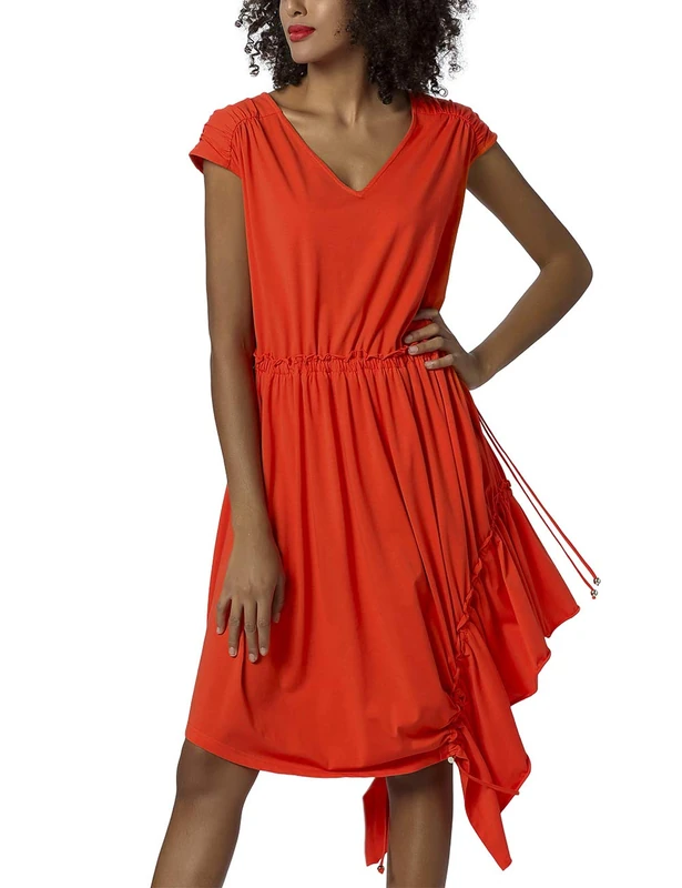 APART Fashion Women's Dress, Orange (Orange Orange), 12 (Size: 38) - Image 1