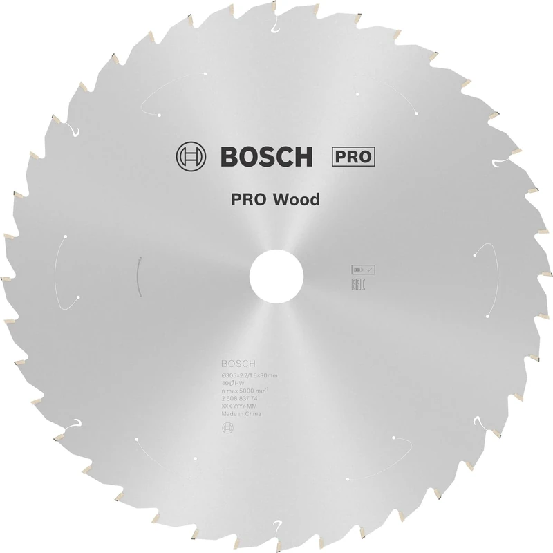 Bosch 1x PRO Wood Circular Saw Blade for Cordless Mitre Saws (for Softwood, Hardwood, Ø mm, Professional Accessory Mitre Circular Saw)