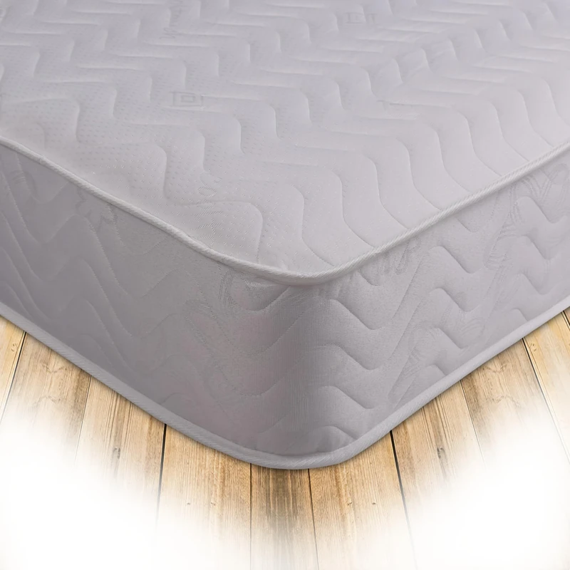 Starlight Beds Close Wave 8 Inch Deep Small Single Budget Mattress, Sprung, White. 2ft6 Single Mattress (75cm x 190cm x 20cm)