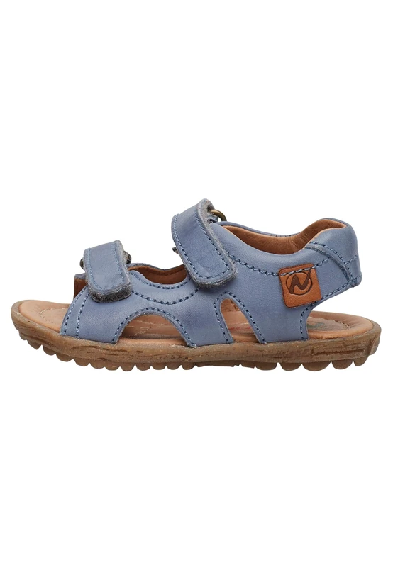 Naturino SKY Boat Print Nappa Leather Sandals, bright blue, 34 EU