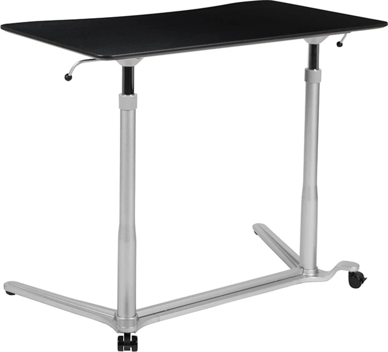 Flash Furniture Merritt Sit-Down, Stand-Up Black Computer Ergonomic Desk with 37.375" W Top (Adjustable Range 29" - 40.75") - Image 1