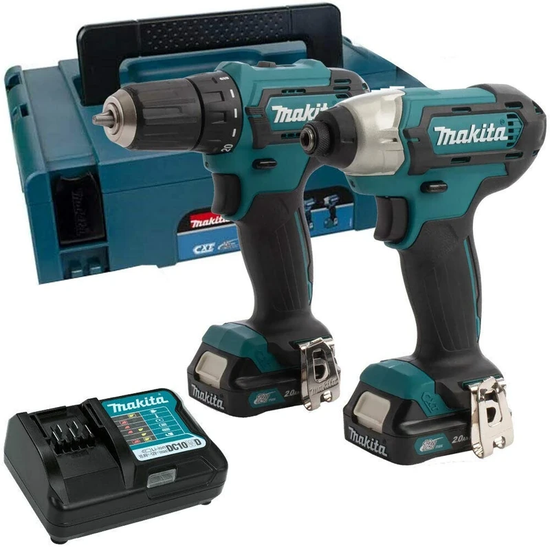 Makita CLX224AJ 12V CXT 2 Piece Cordless Kit 2 x 2.0Ah Batteries & Charger in Case