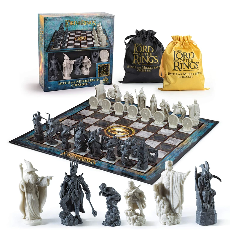 The Noble Collection The Lord of the Rings Chess Set: Battle for Middle-Earth Board Game, 2 Players, Ages 8+
