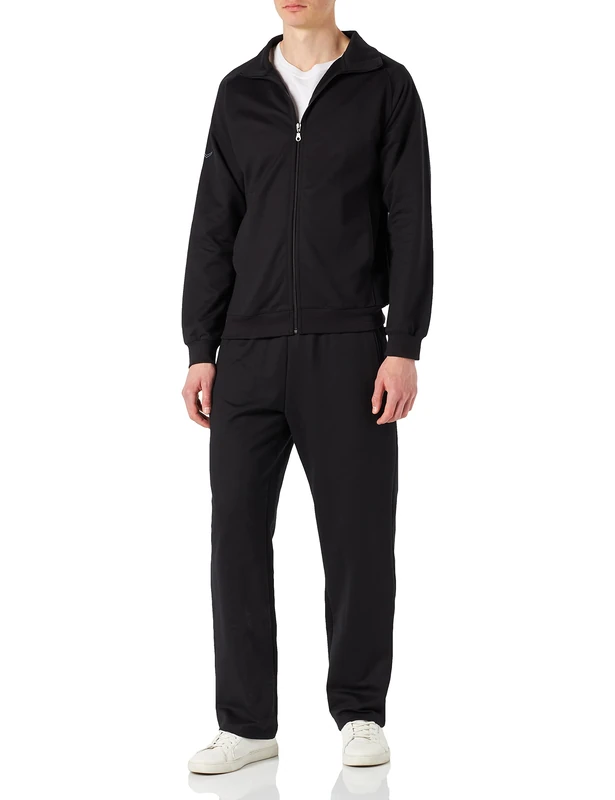 Trigema Jogging Suit, black, S