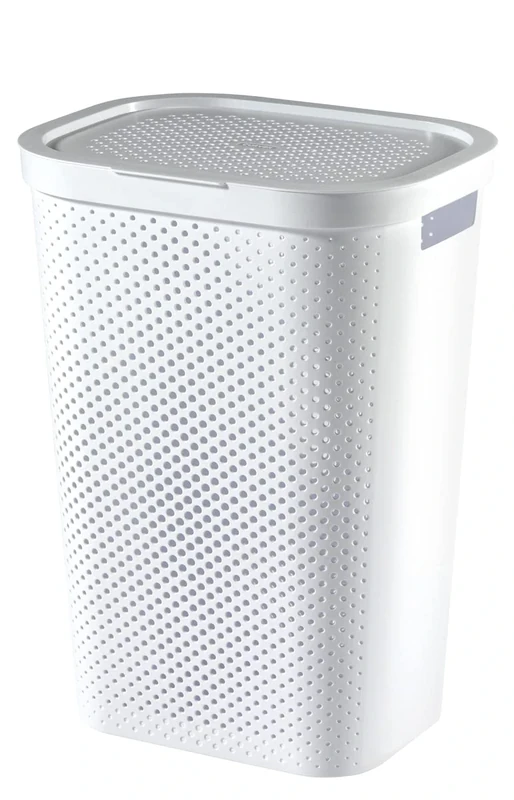 Curver Laundry Basket, 60 L, 43.7 x 35.1 x 60.2 cm, Recycled Plastic,White