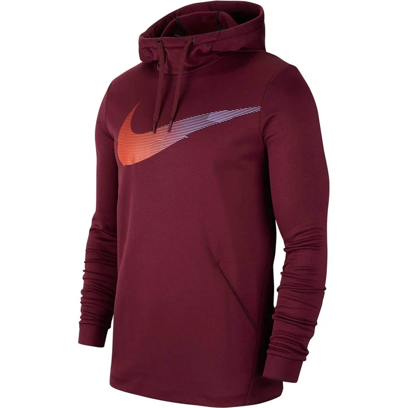 NIKE Therma HD PO GFX3 Pullover - Night Maroon, Large