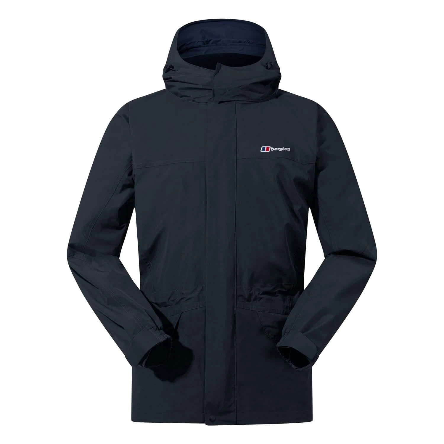 Berghaus Cornice III Interactive Gore-Tex Waterproof Shell Jacket | Durable Rain Coat | Breathable Jacket, Black/Black, XS