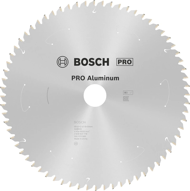 Bosch 1x PRO Aluminium Circular Saw Blade for Cordless Mitre Saws (for Aluminium, Non-ferrous metals, Ø mm, Professional Accessory Mitre Circular Saw)