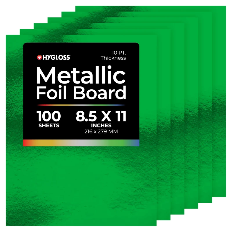 Hygloss Products Stock Sheets Arts & Crafts, Classroom Activities & Card Making, Green, 8.5 x 11-Inch