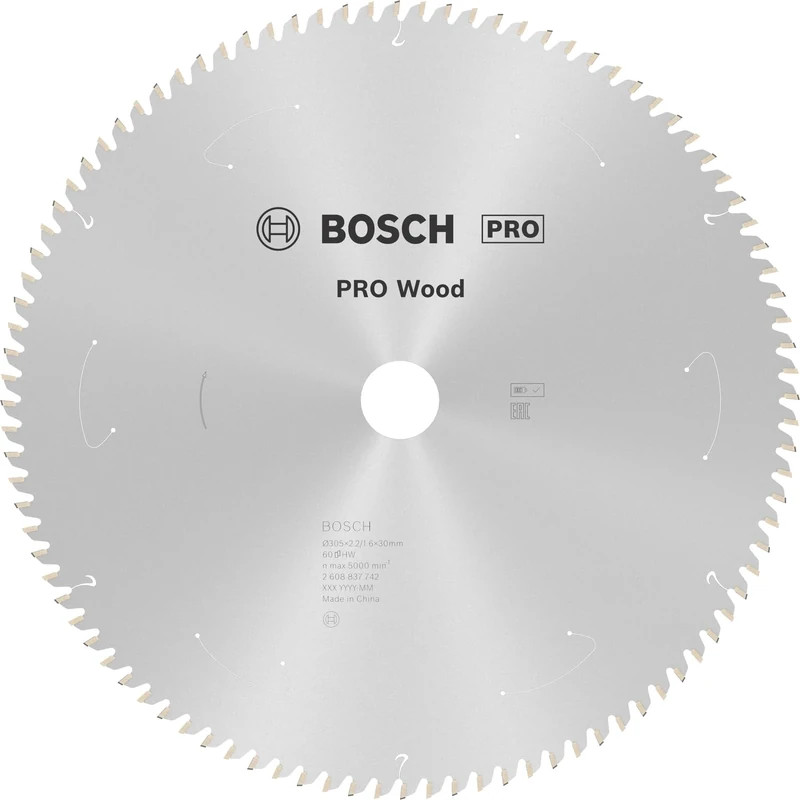 Bosch 1x PRO Wood Circular Saw Blade for Cordless Mitre Saws (for Softwood, Hardwood, Ø mm, Professional Accessory Mitre Circular Saw)