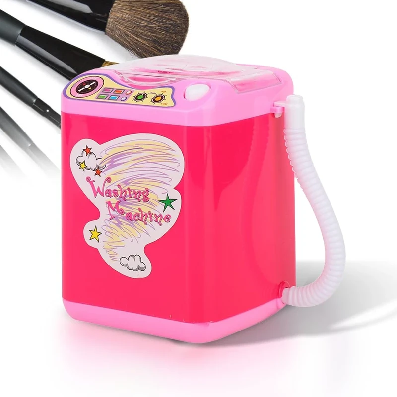 Mini Washing Machine, Mini Portable Simulation Washing Machine for Make up Brushes with Dehydration Function - Quick Cleaning & Quick Drying Washing Machine - Image 1