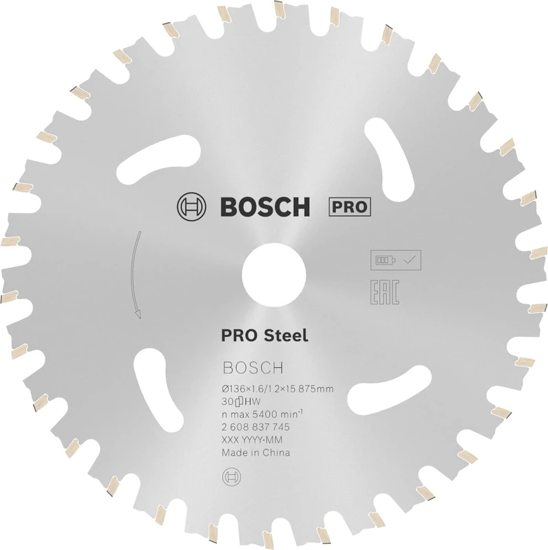 Bosch 1x PRO Steel Circular Saw Blades for Cordless Hand-Held Dry Cutters (for Steel, Ø mm, Professional Accessory Hand-Held Dry Cutter)