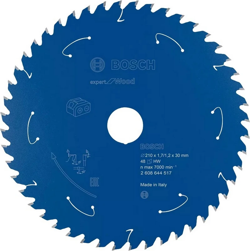 Bosch Professional Circular Saw Blade Expert (for Wood, 210 x 30 x 1.7 mm, 48 teeth; Accessories: Cordless Circular Saw)
