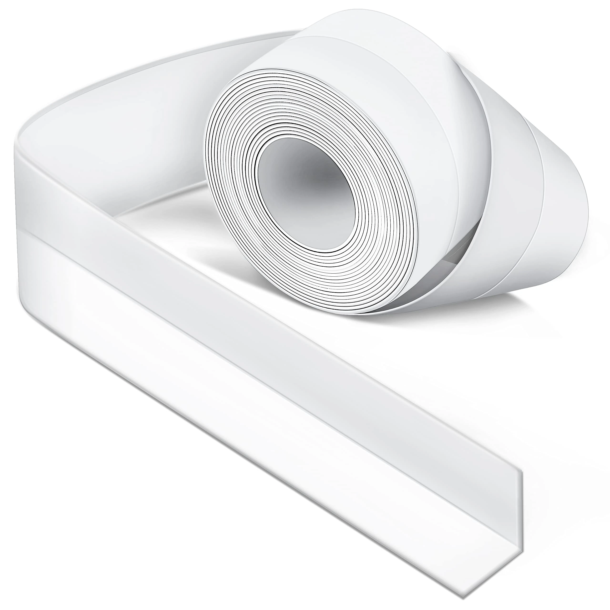 BLAZOR Bath Sealant Strip, Anti Mould Sealant Tape, Waterproof Sealing Tape, Caulk Strip, Flexible Self-Adhesive Tape for Decorating Kitchen, Bathroom, Bathtub, Toilet (2)