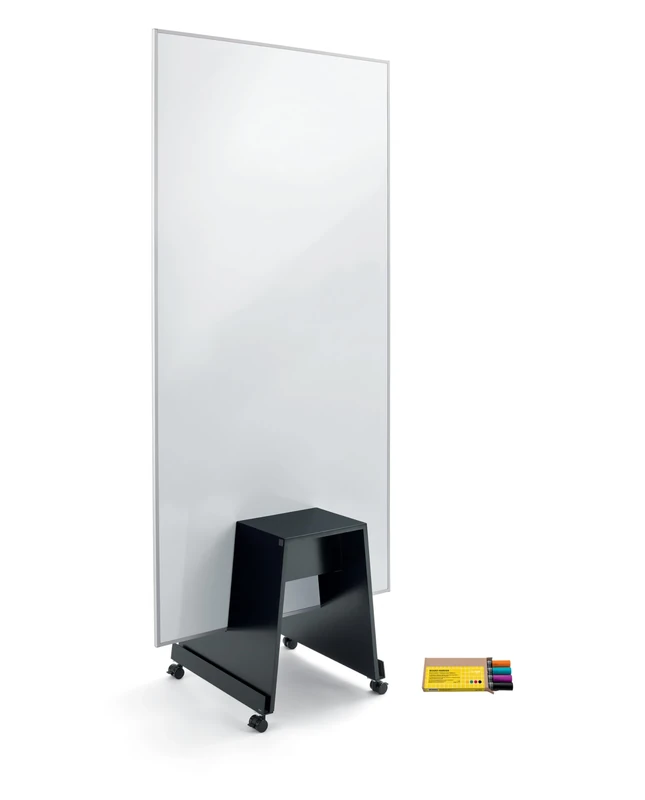 SIGEL MUB04 Meet up Bundle for agile work, 1 x portable WhiteBoard (90 x 180 cm), 1 x stand