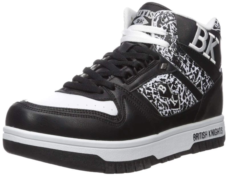 British Knights Men's Kings Sl Sneakers, Black/White/El, 8.5