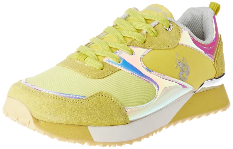 US Polo Association Women's Verona1 Gymnastics Shoes, Yellow (YEL 020), 3.5 UK