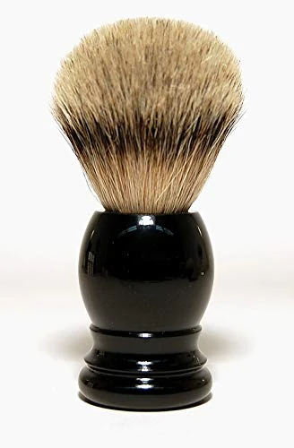 Hans Baier Shaving Brush Silverpointed Black - Image 1