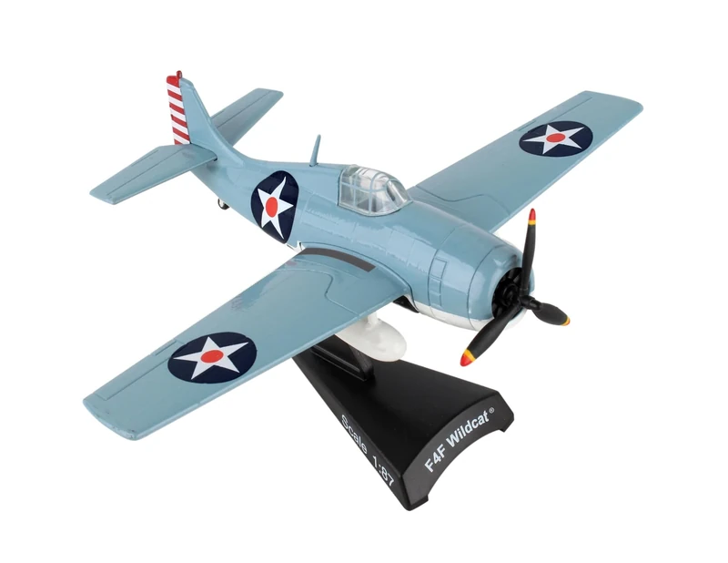 Daron Postage Stamp F4F Wildcat, Metal Plastic, Blue