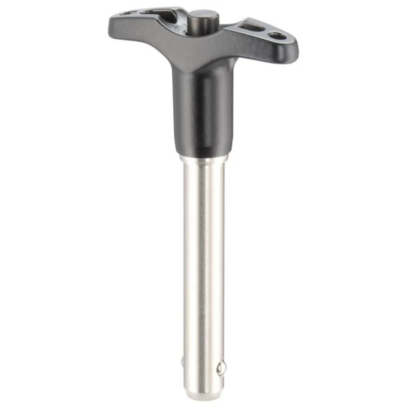 HALDER 22340.0100 Kugelsperrbolzen, selbstsichernd, mit T-Griff Ball Locking Bolts, Black, d1=25 mm / l1=50 mm