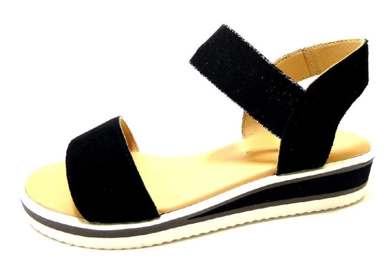 ARA Women's Durban Platform Sandals, Black 01, 3.5 UK