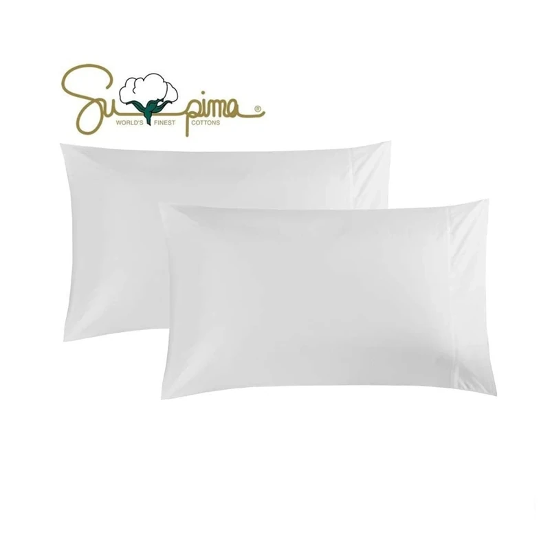 Queen Pillowcase Set of 2, Luxury Hotel Pillow Cases, 100% Supima Cotton 600 Thread Count, Sateen Weave, Premium Quality Stardand Pillowcase 2 Pieces