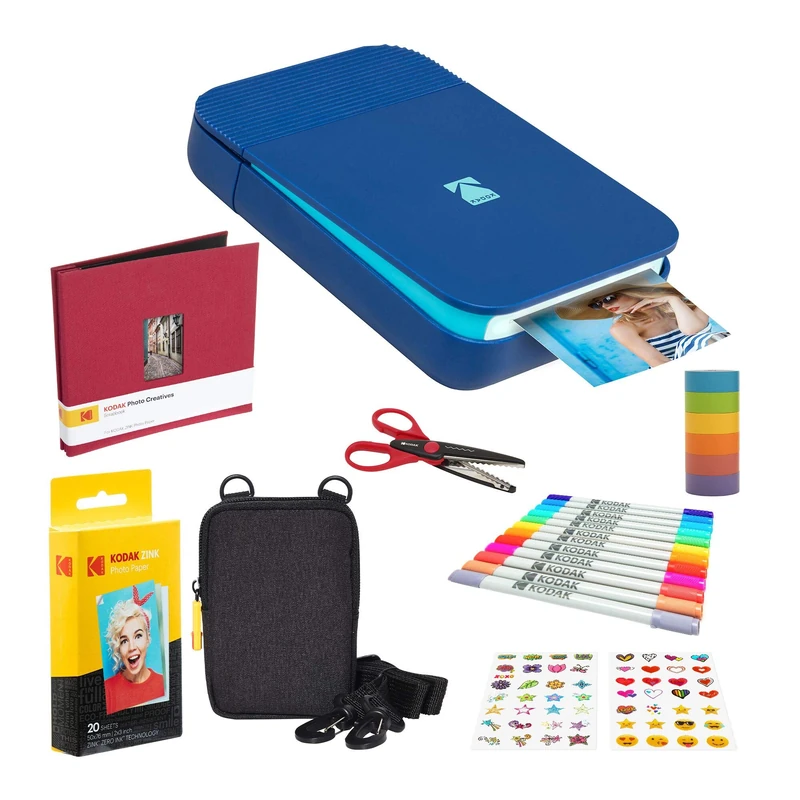 KODAK Smile Instant Digital Printer (Blue) Scrapbook Kit with Soft Case - Image 1