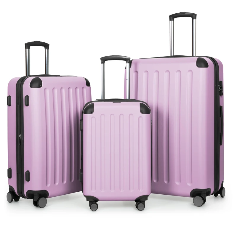 Hauptstadtkoffer Spree – 3-Piece Luggage Set – Carry-On Suitcase 55 cm, Medium Suitcase 65 cm & Large Travel Suitcase 75 cm, ABS+PC Hardshell, TSA Combination Lock, Flieder