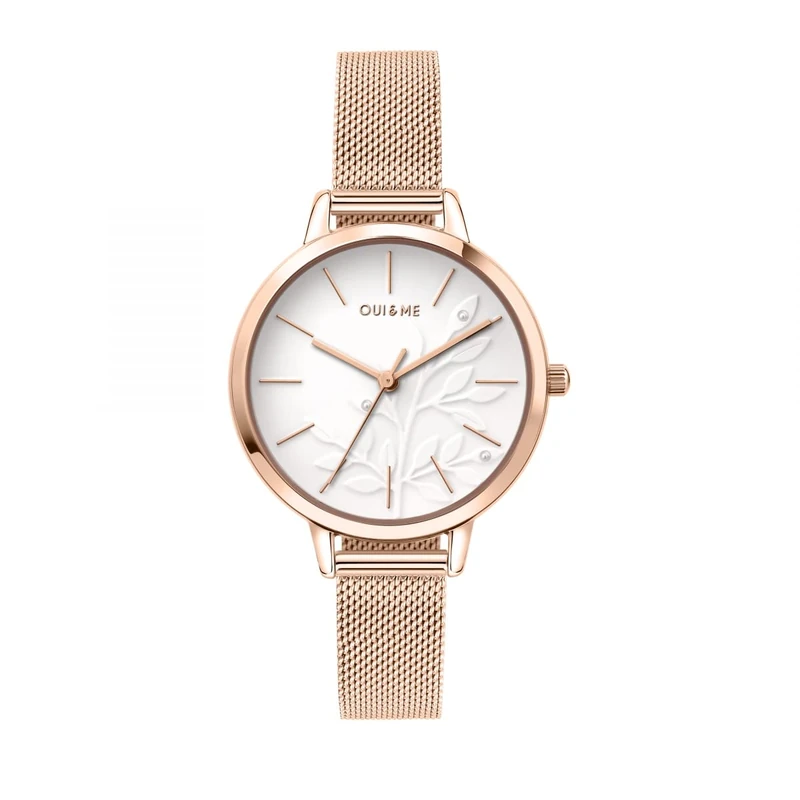 Oui&me Fleurette Women's Watch Time Only Made of Steel, Pvd Rose Gold - ME010134