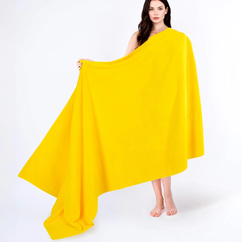 Cotton Paradise Oversized Bath Sheet, 100% Cotton 40x80 Clearance Bath Towel Sheet, Jumbo Large Bath Towel for Bathroom, Yellow Bath Sheet